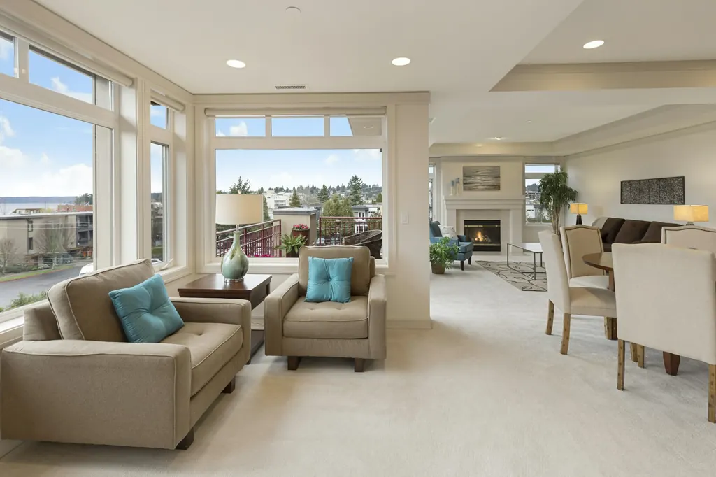 Open-plan living and dining